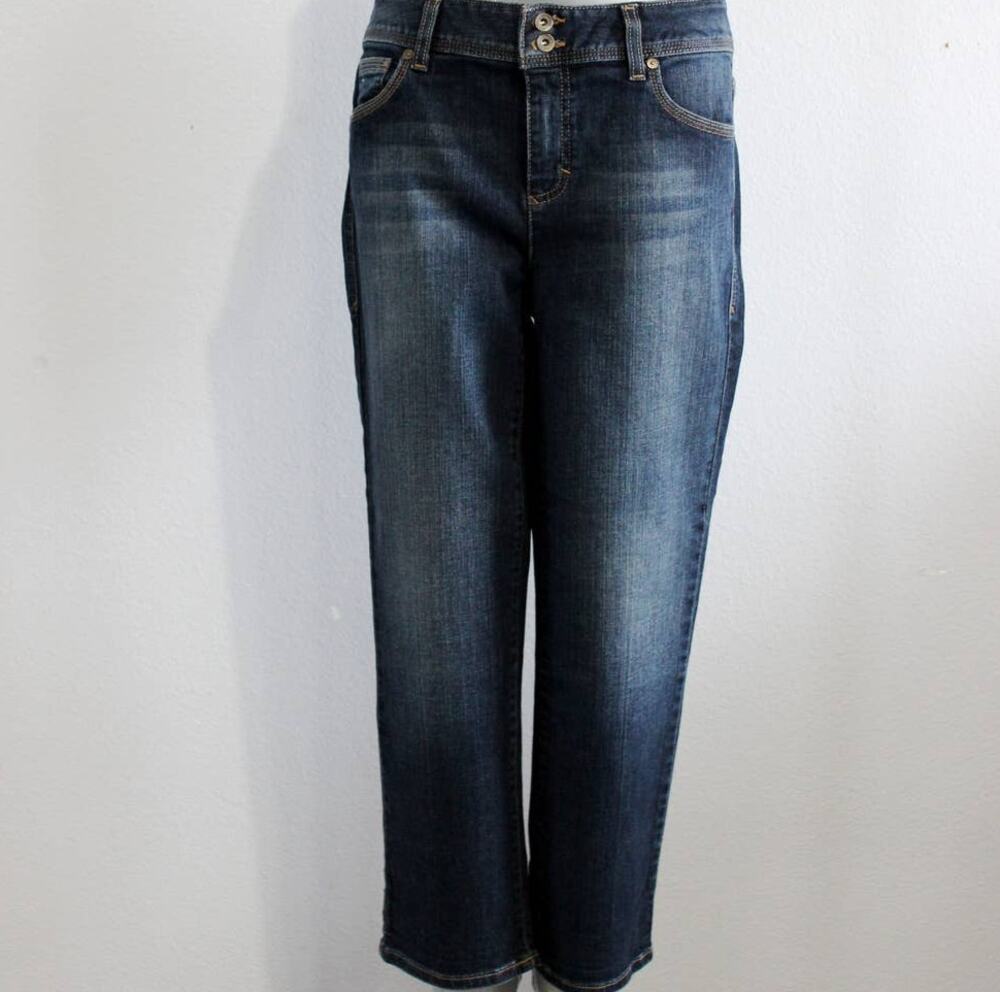 Tommy Hillfiger Cropped Jeans Size 10 Two Button Excellent Condition